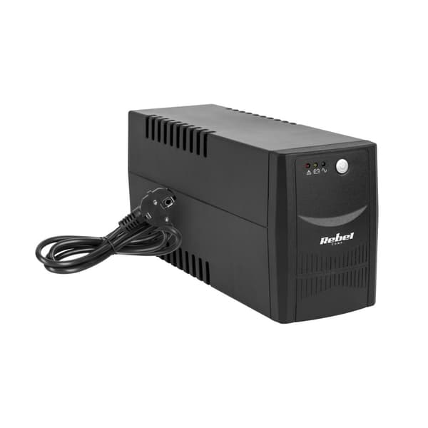 UPS nødstrømforsyning REBEL model Micropower 600 (offline, 600VA / 360W, 230 V, 50Hz)