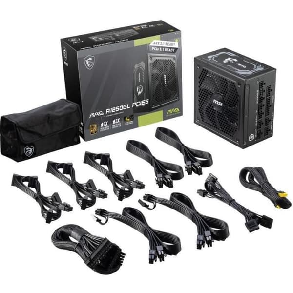 Strömförsörjning PC - MSI - 306-7ZP9A11-CE0 - MAG A1250GL PCIE5