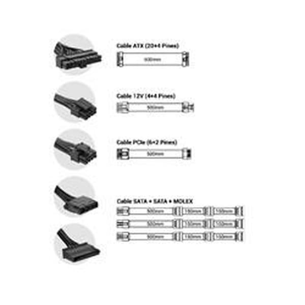 Strømforsyning CoolBox COO-FAPW2-750 750 W CE - RoHS Sort