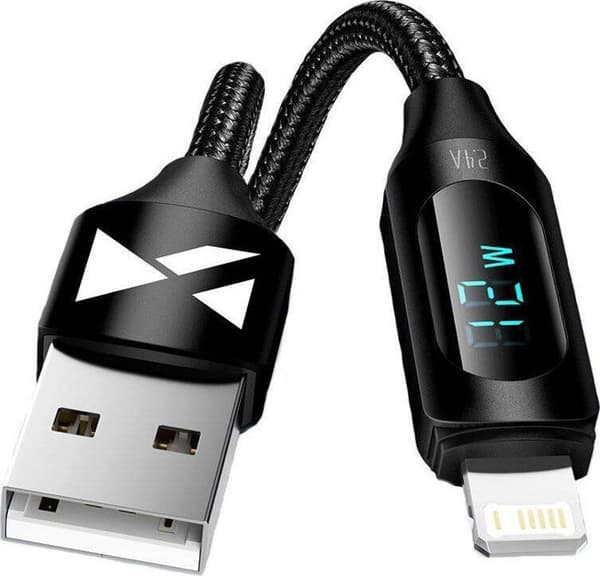 Laddare - nätadapter Wozinsky - 1022013 - USB-A - Lightning-kabel 2 m Svart ()