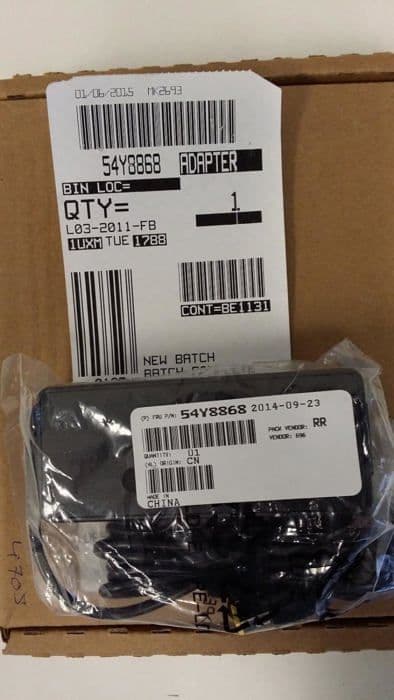 Laddare - Lenovo strömadapter - 54Y8868 - Ersättningsströmkabel AC-adapter 65 W Slim Tip W/O (S) Svart