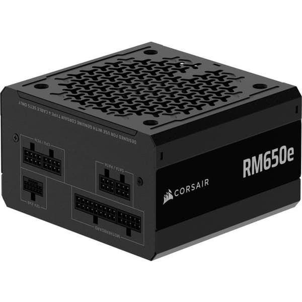 Strömförsörjning PC - CORSAIR - RM650e - 650 Watt - Modulerad - Tyst Svart