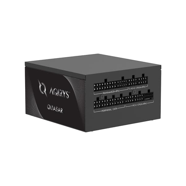 AQIRYS ATX / 80 Plus Platinum-certificeret QUASAR 1200W PCIe 5.0 8YW sort strømforsyning