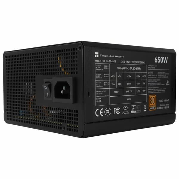Strømforsyning Thermalright TB650S ATX 650 W 80 Plus Bronze