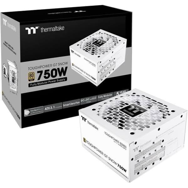 Strömförsörjning - THERMALTAKE - Toughpower GT 750W - 80Plus Gold - Modular - Smart Zero Fläkt