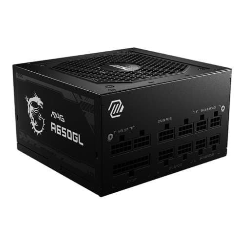 MSI MAG A650GL - nätaggregat - 650 Watt Svart