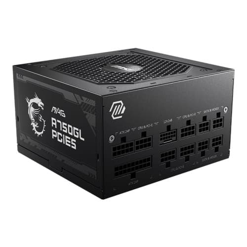 MSI MAG A750GL PCIE5 - nätaggregat - 750 Watt Svart