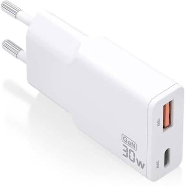 USB-laddare - AISENS - CARGADOR AISENS GAN Ultra - 30W - USB-C PD3.0 - USB-A QC3.0