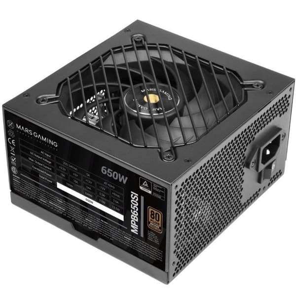 Mars Gaming MPB650SI strømforsyningsenhed 650 W 24-pin ATX ATX Sort Sort