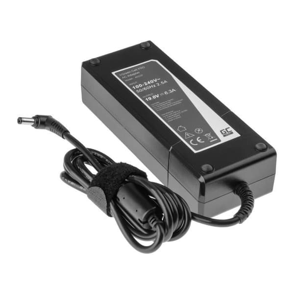 Green Cell 120W 19V 6.3A Laddare för ASUS G50 G51J G56 G60 G60JX K73 K73S K73SD K73SV F750 F750J F750L X750 X750J X750JA MSI GE70