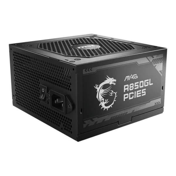 Strömförsörjning - MSI - MAG A850GL PCIE5 - 850W - 80PLUS Gold - 100% modulär Svart