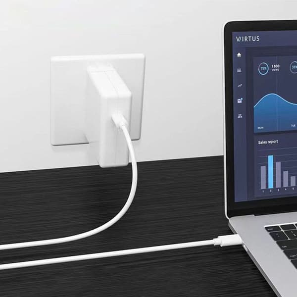 Datorladdare - TD® - 60W - USB-C - Skydd mot strömöverbelastning och överhettning