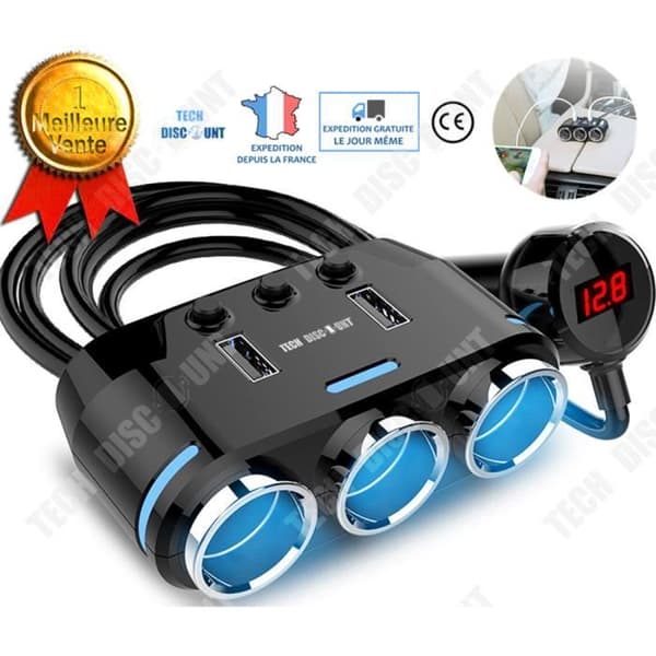 TD® Universal billaddare En till tre modeller Quick Charge QC3.0