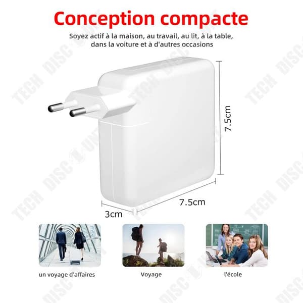 TD Laddare T Typ Strömadapter 16,5V 3,65A 60W Snabbladdning MagSafe 2 för A1425 A1502 bärbar datorladdare