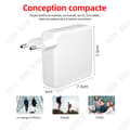 Miniatyrbild 4 av 4: TD Laddare T Typ Strömadapter 16,5V 3,65A 60W Snabbladdning MagSafe 2 för A1425 A1502 bärbar datorladdare