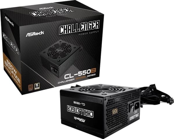 ASRock CHALLENGER 550W 80 Plus Bronze Strømforsyning