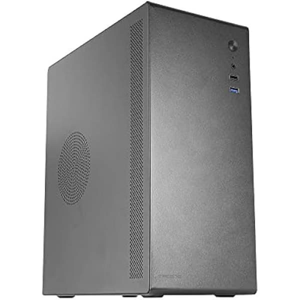 Tacens ORUMX500, Slim Micro-ATX Mini-Tower + 500W SFX-strömförsörjning, Ultrakompakt, stålchassi, 80 mm fläkt, svart Svart