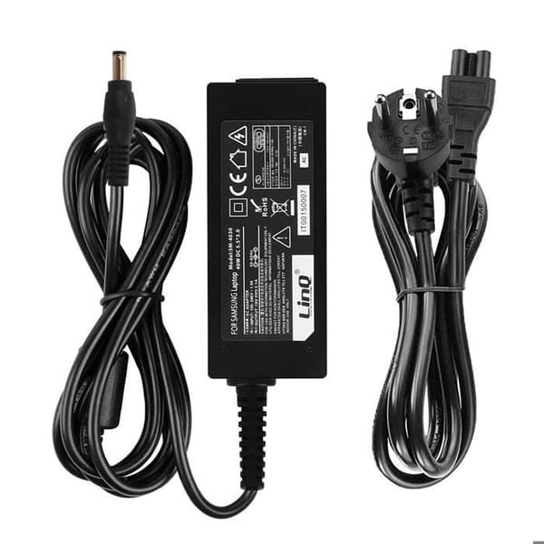 Laddare för Samsung PC 40W Med kontakt 5.5 x 3.0 mm LinQ Svart
