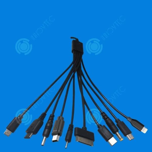 INN® 10 i 1 Universalladdare Kabel Strömkontakter Infällbar USB Snabbladdning Flerkanalig telefonkompatibel smartphone