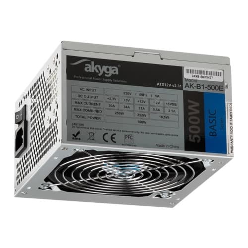 Akyga Basic Series AK-B1-500E - nätaggregat - 500 Watt