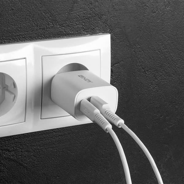 LINDY 20W USB Typ A & C laddare - Tillbehör - USB Power Delivery PD 3.0 - Smartphones och surfplattor