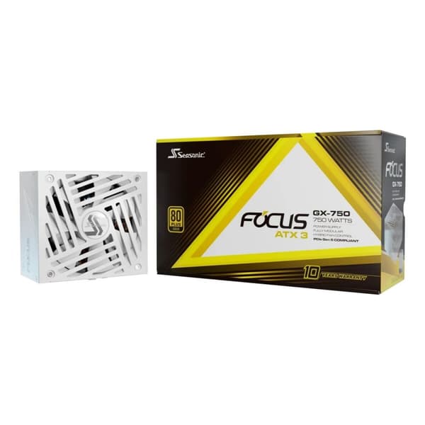 Strømforsyning SeaSonic FOCUS-GX-750-V4-WHITE ATX 750 W 80 Plus Gold RoHS CE BSMI CB Hvid