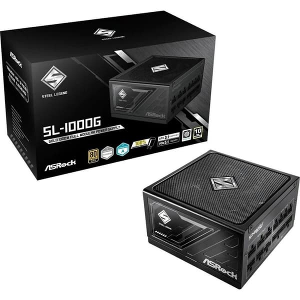 Strømforsyning ASRock 90-UXS100-GFEAAA ATX 1000 W 80 Plus Gold
