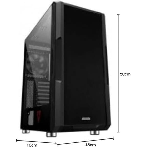 PC-chassi - MODECOM - VOLCANO AMIRANI - ATX - Kompatibel med ATX moderkort - Svart