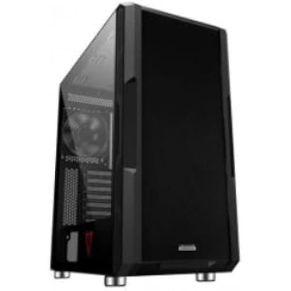 PC-chassi - MODECOM - VOLCANO AMIRANI - ATX - Kompatibel med ATX moderkort - Svart Svart