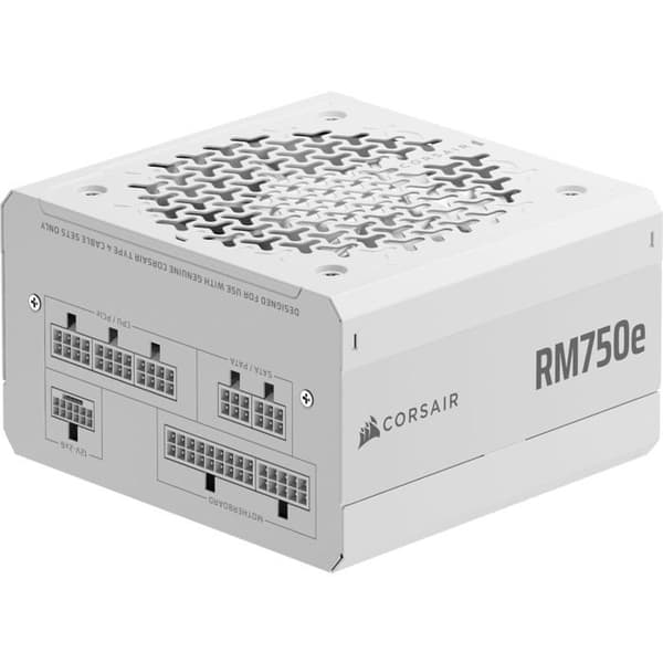 CORSAIR RM750e Vit - 750 Watt - ATX 3.1 - Cybenetics GULD