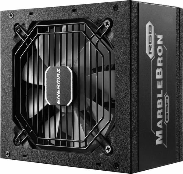 Enermax MARBLEBRON ATX ARGB Gaming PC Strømforsyning 850W 80Plus Bronze (Semi Modular) båndkabel, EMB850EWT-RGB, sort