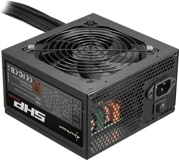 Sharkoon SHP Bronze - PSU (intern) - ATX12V 2.3 - 80 PLUS Bronze - AC 100-240V - 700 Watt - Aktiv PFC - Sort Sort