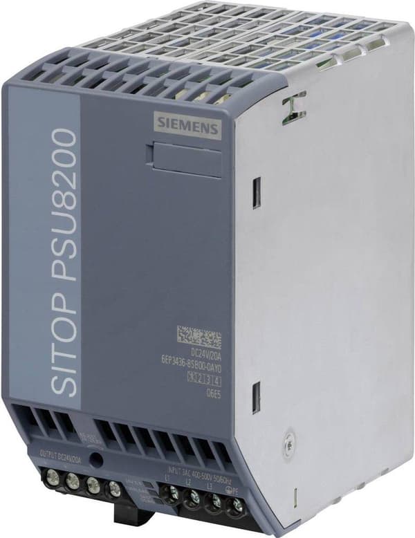 Siemens DIN-kiskovirtalähde SITOP PSU8200 / PSU300M 24V/20A (6EP1436-3BA10) Monivärinen
