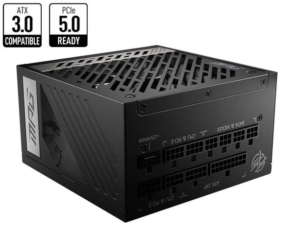 MSI MPG A850G PCIE5 strømforsyningsenhed 850 W 24-pin ATX ATX Sort