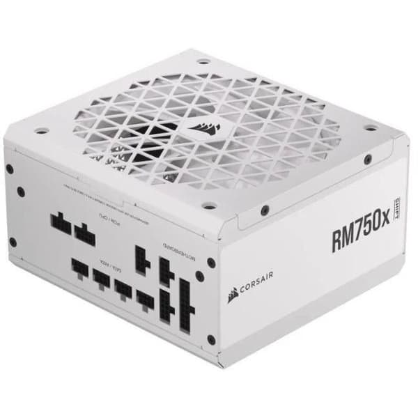 CORSAIR - Strömförsörjningsenhet - RM750x Shift White Cybenetics - Helt modulär ATX - Gold 80 Plus certifierad - 750 watt