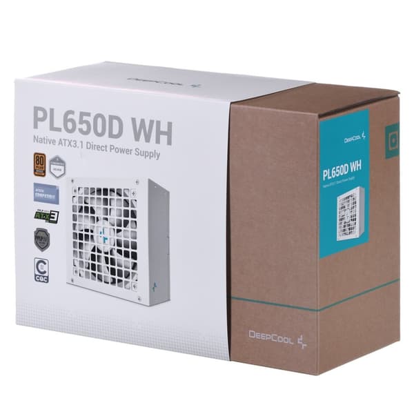 DeepCool PL650D strømforsyning 650 W 20+4 pin ATX ATX Hvid