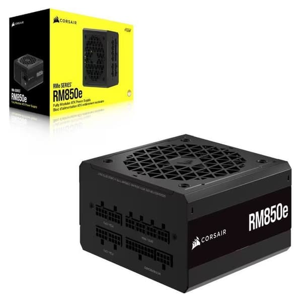 CORSAIR - RM850e - Strömförsörjning - 850 Watt - ATX 3.0 Quiet - Certifierad 80 PLUS Gold - (CP-9020263-EU)