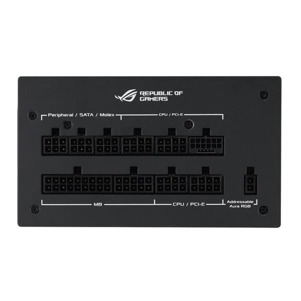 Strömförsörjning - Asus - ROG Strix 1200W Gold Aura Edition - ATX12V, ATX3.0 - 80Plus Gold - Axial-Tech Fläkt Svart