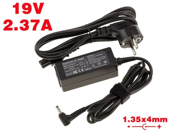 Strömförsörjning för bärbar dator 19V 2,37A spets 1,35x4mm - Motsvarande ASUS UX21 UX31 UX31E UX31K EXA1209CH EXA1209UH ADP-45BW