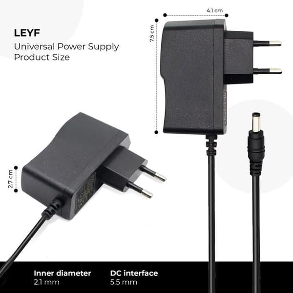 Laddare - nätadapter Leyf - 5V-2A-2.1