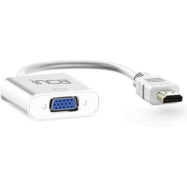 HDMI till VGA-adapter - INCA - IHTVJ-7TB - Vit - Ljudkabel ingår - VGA-kontakt