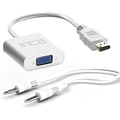 Miniatyrbild 1 av 2: HDMI till VGA-adapter - INCA - IHTVJ-7TB - Vit - Ljudkabel ingår - VGA-kontakt