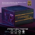 Miniatyrbild 2 av 5: Alimentering Gaming - SPYCO - Typhoon PS-851 - 850W - 80 Plus Gold - Helt modulär