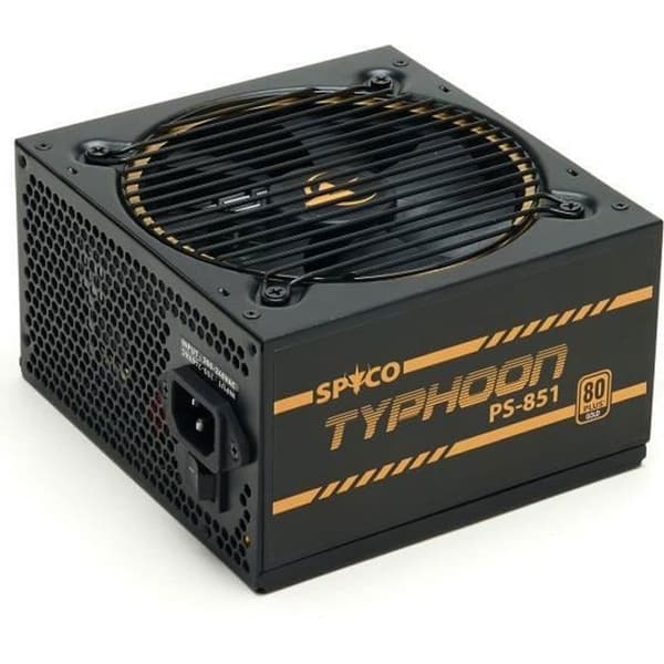 Alimentering Gaming - SPYCO - Typhoon PS-851 - 850W - 80 Plus Gold - Helt modulär