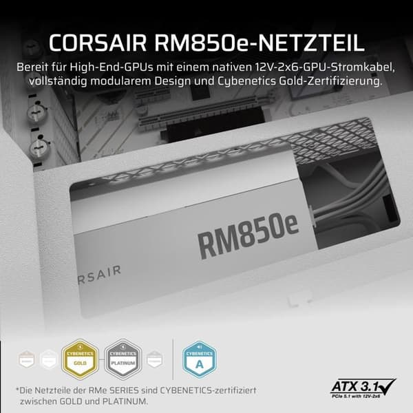 CORSAIR RMe Vit Serie - RM850e Vit - 850 Watt - ATX 3.1