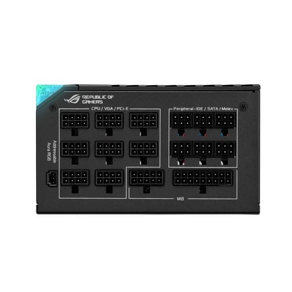 Nätaggregat - ASUS - ROG Thor 1000P2-Gaming - 1000W - 80 Plus Platinum - Tyst Svart, Silver