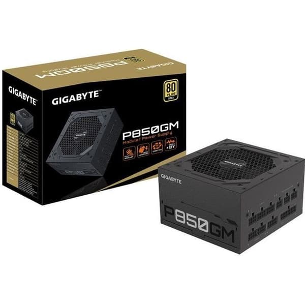GigaByte ATX 850W 80+ guldströmförsörjning - P850GM Svart