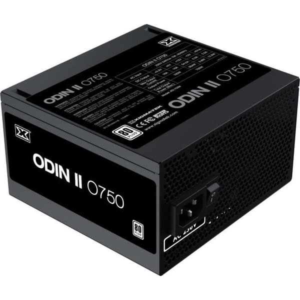 PC strømforsyning - XIGMATEK - Odin II O750 - 750W - 80Plus - Ikke-modulær - 120mm blæser - Sort
