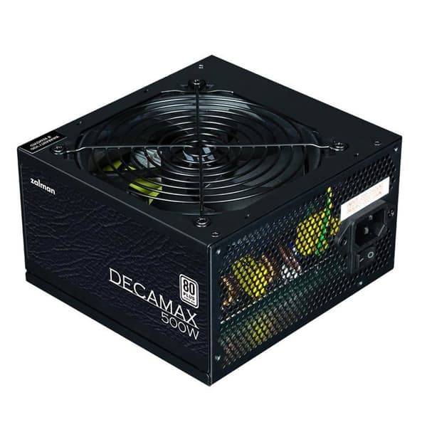 PC strømforsyning - ZALMAN - DecaMax 500W - 80+ - Ikke-modulær - 120mm blæser - Sort