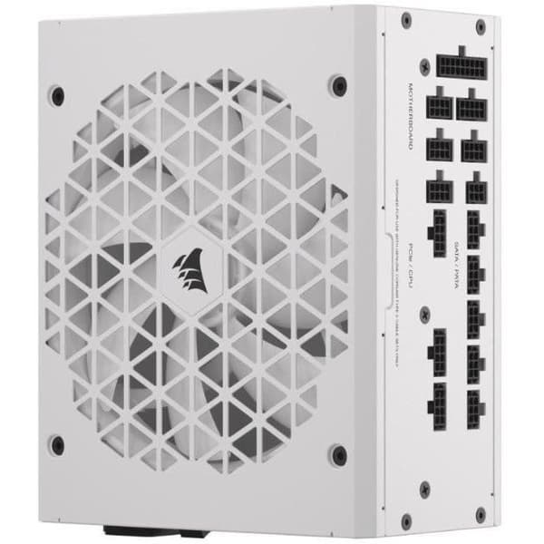 CORSAIR - Virtalähde - RM1000x Shift White Cybenetics - Täysin modulaarinen ATX - 80 Plus Gold -sertifioitu - 1000 wattia